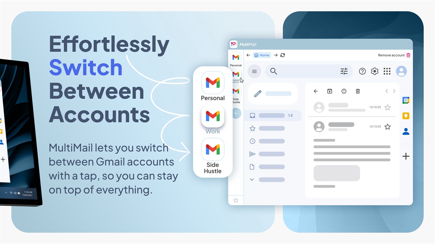 #2. MultiMail - Multi-Account Email Client (Windows) โดย: Wuxxu