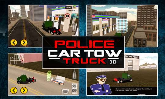 Police Car Tow Truck 3D screenshot 1
