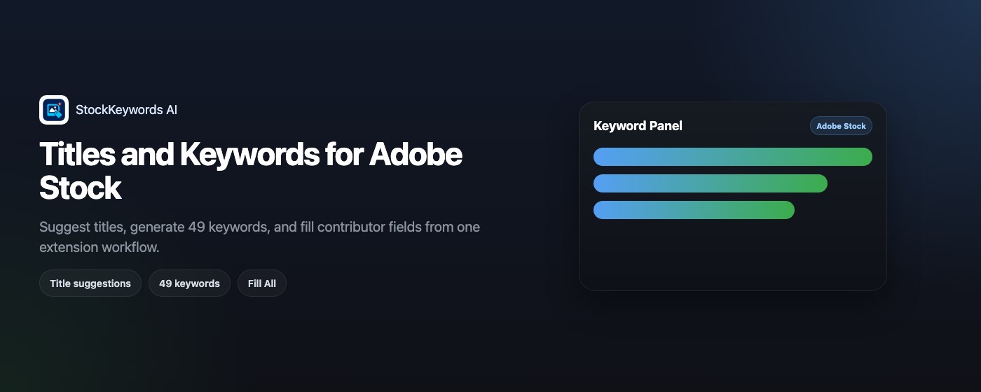 StockKeywords AI — Auto Tag for Adobe Stock
