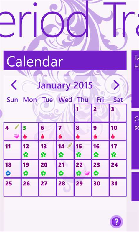 My Period Tracker / Calendar Screenshots 2