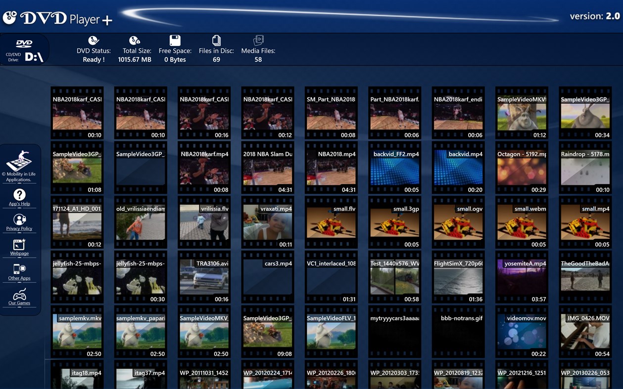 #7. DVD Player+ (Windows) Által: Mobility in Life applications
