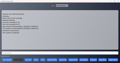 Quick Voice to Text Converter - Download and install on Windows