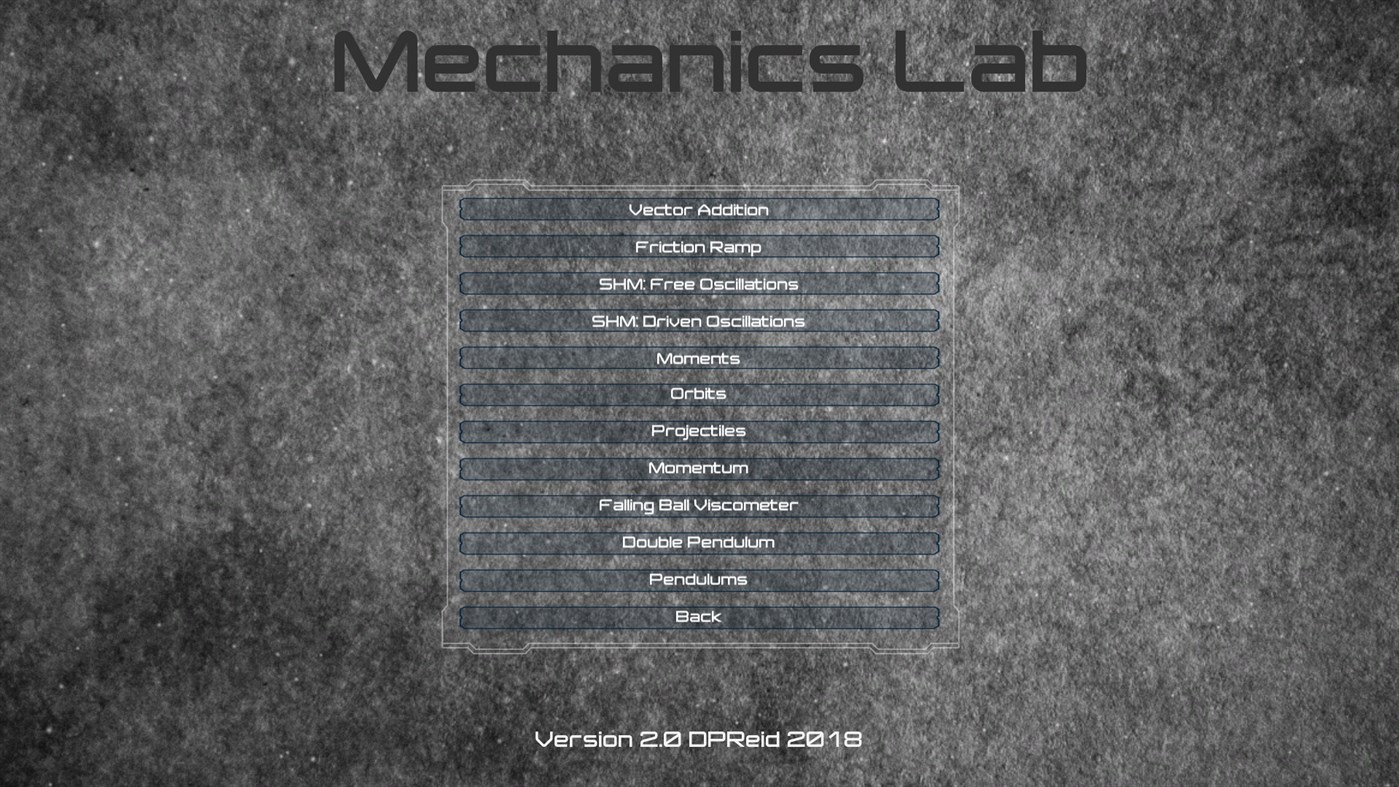 #1. Mechanics Lab (Windows) 由: dpreid