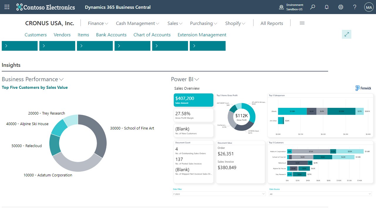 Snapshot 4 of Fenwick Gold Finance Connector for Power BI