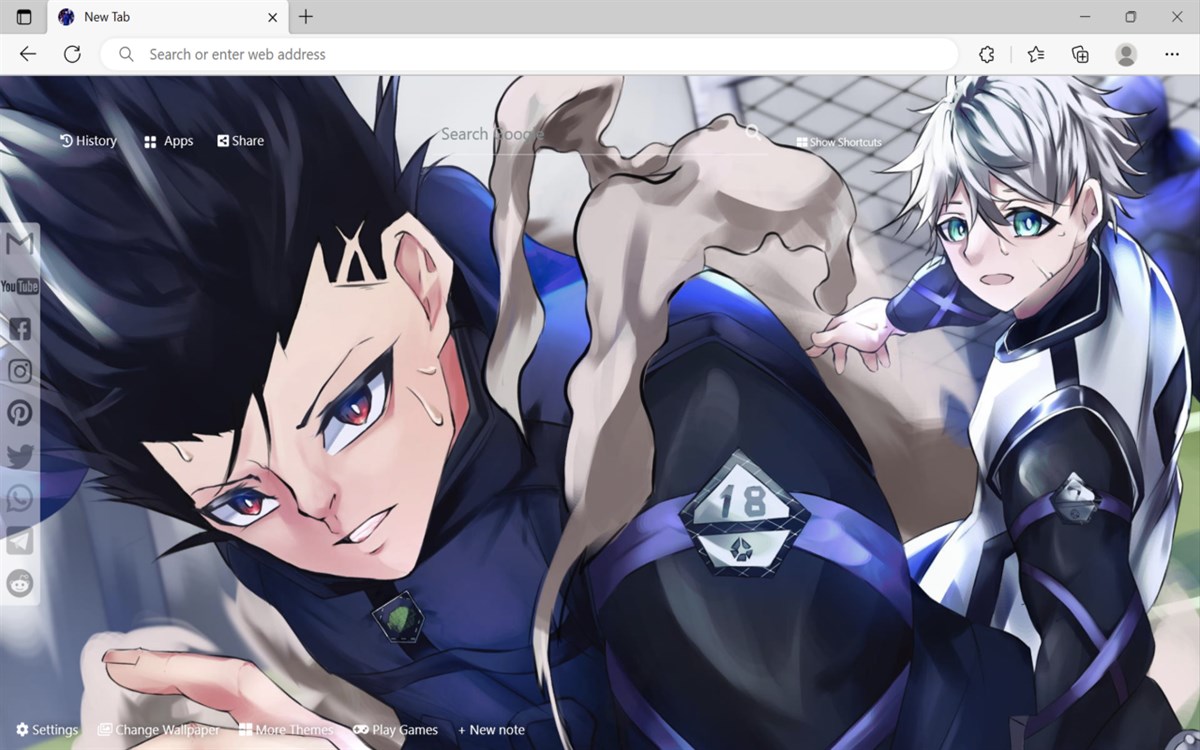 Blue Lock Wallpaper - Complemento de edge