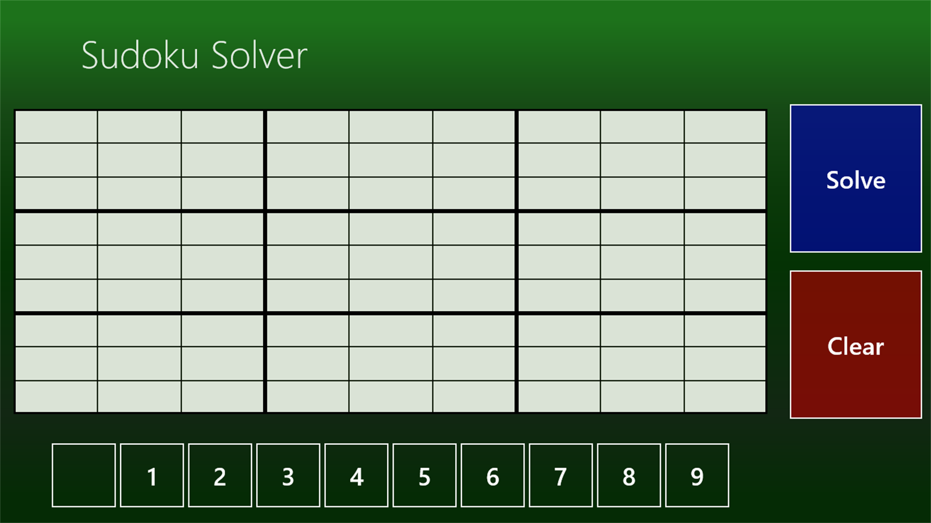 Sudoku solver - Microsoft Apps