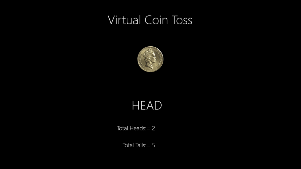 Virtual Coin Toss Microsoft Apps