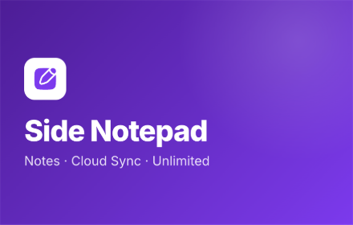 Side Notepad: Notes, Note Taker, Notebook & To-Do List