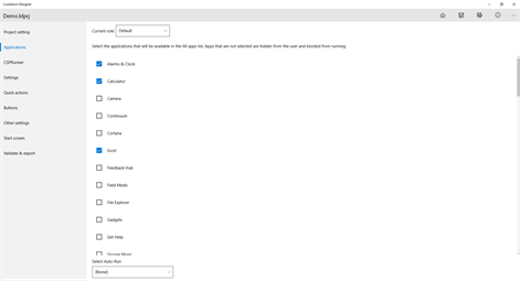 Lockdown Designer Screenshot