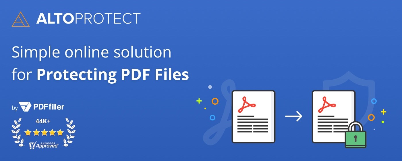 Alto Protect PDF Files by PDFfiller