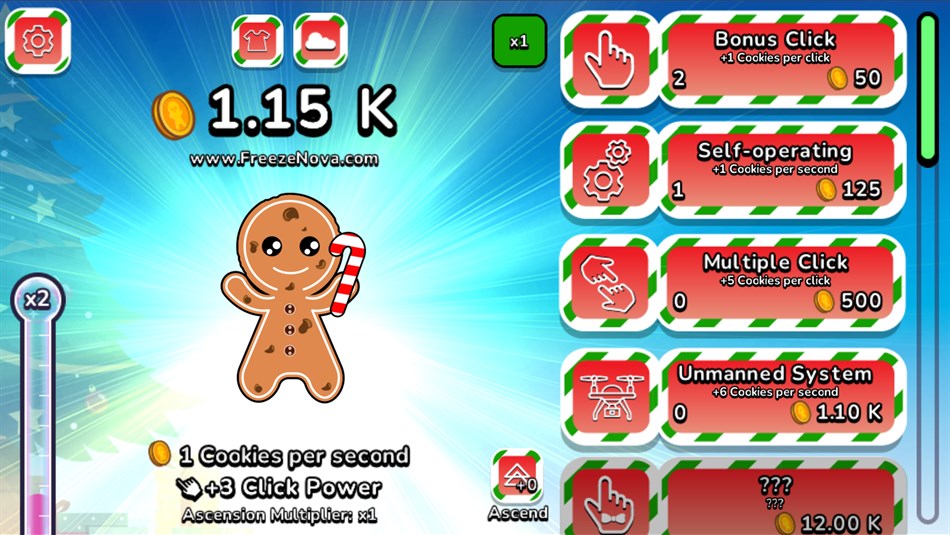 Xmas Cookie Clicker (Windows) By: FREEZE NOVA SRL