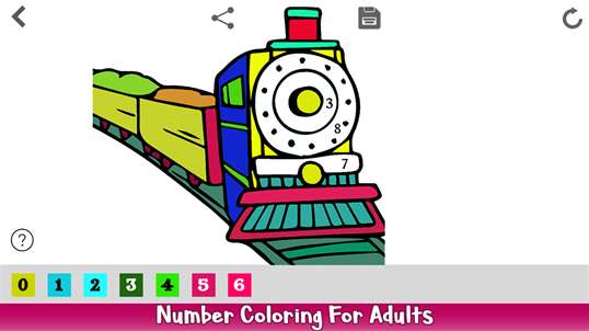 Trains Color By Number - Vehicles Coloring Book screenshot 4