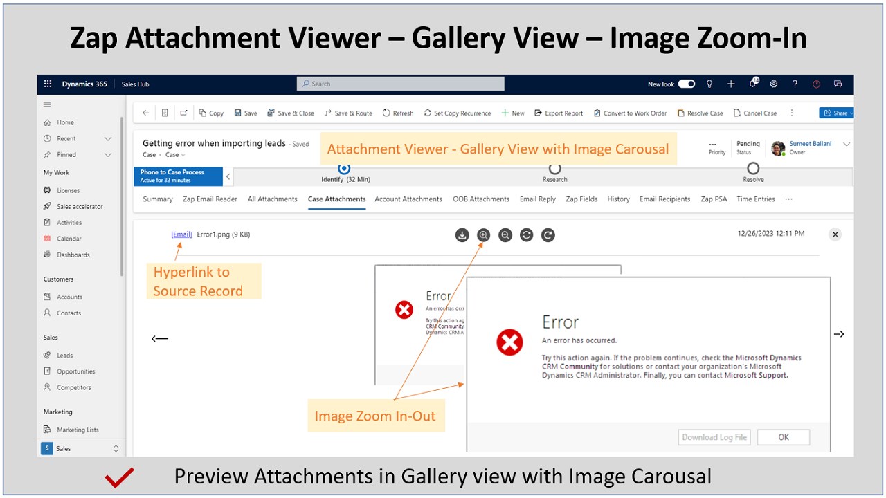 Snapshot 3 of Zap Attachment Viewer - with drag-and-drop