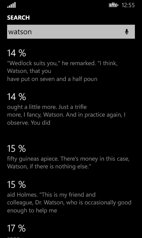 Search with voice recognition.