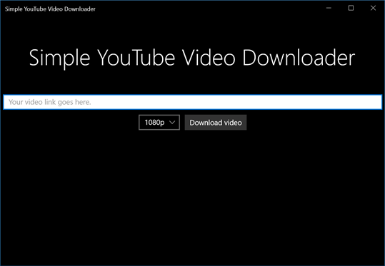 Simple YouTube Video Downloader screenshot 1