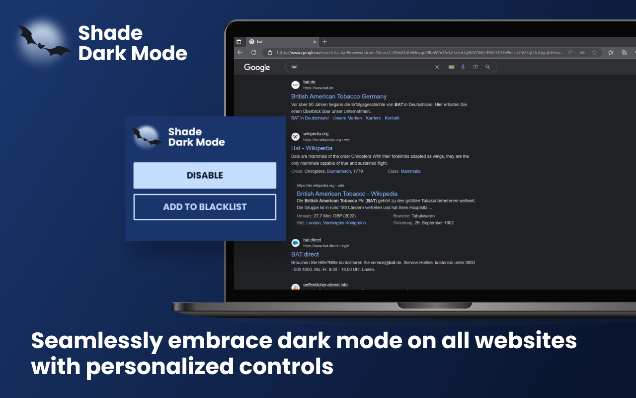 Shade Dark Mode