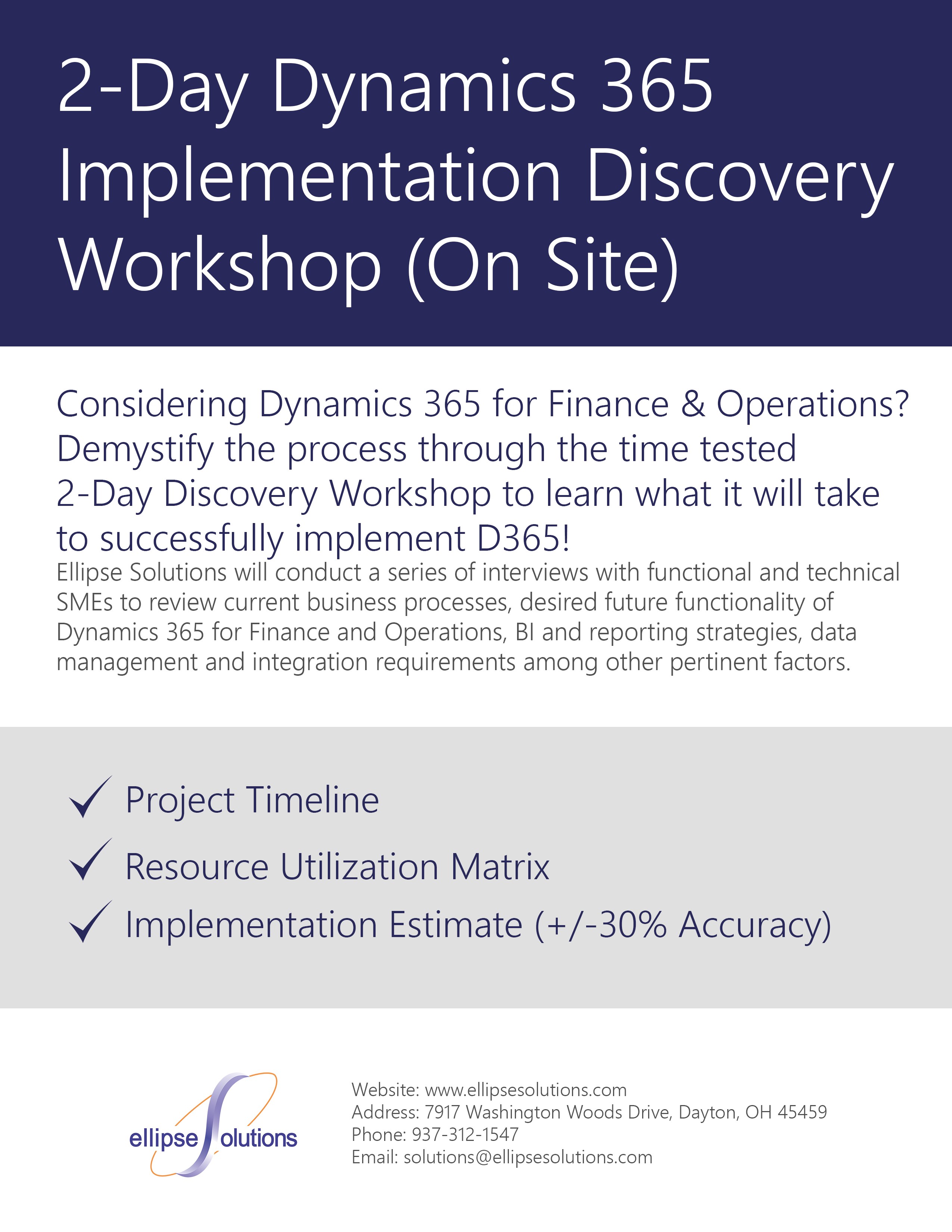 Snapshot 1 of Dynamics 365 Discovery: 2-Day Workshop