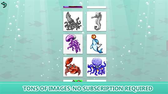Sea Animals Color By Number: Pixel Art, Aquatic Coloring Book screenshot 6