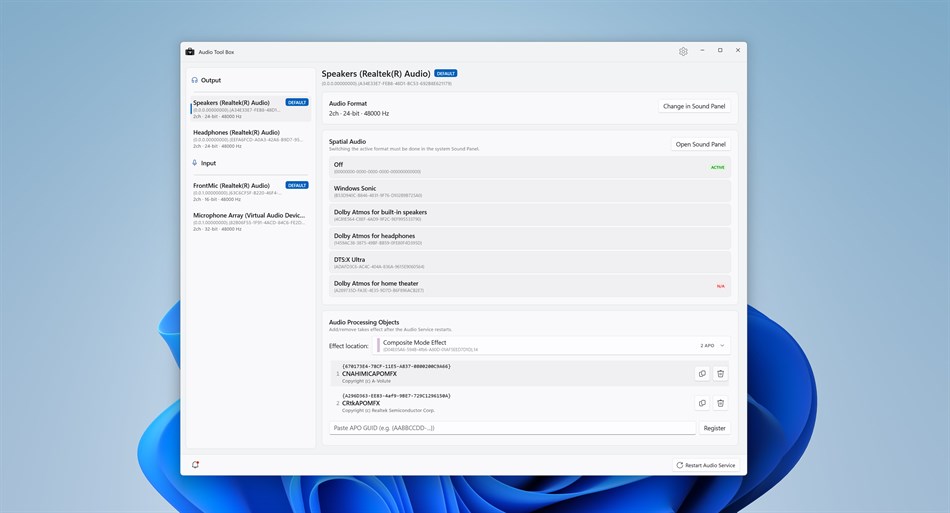 Audio Tool Box (Windows) By: CQInfo