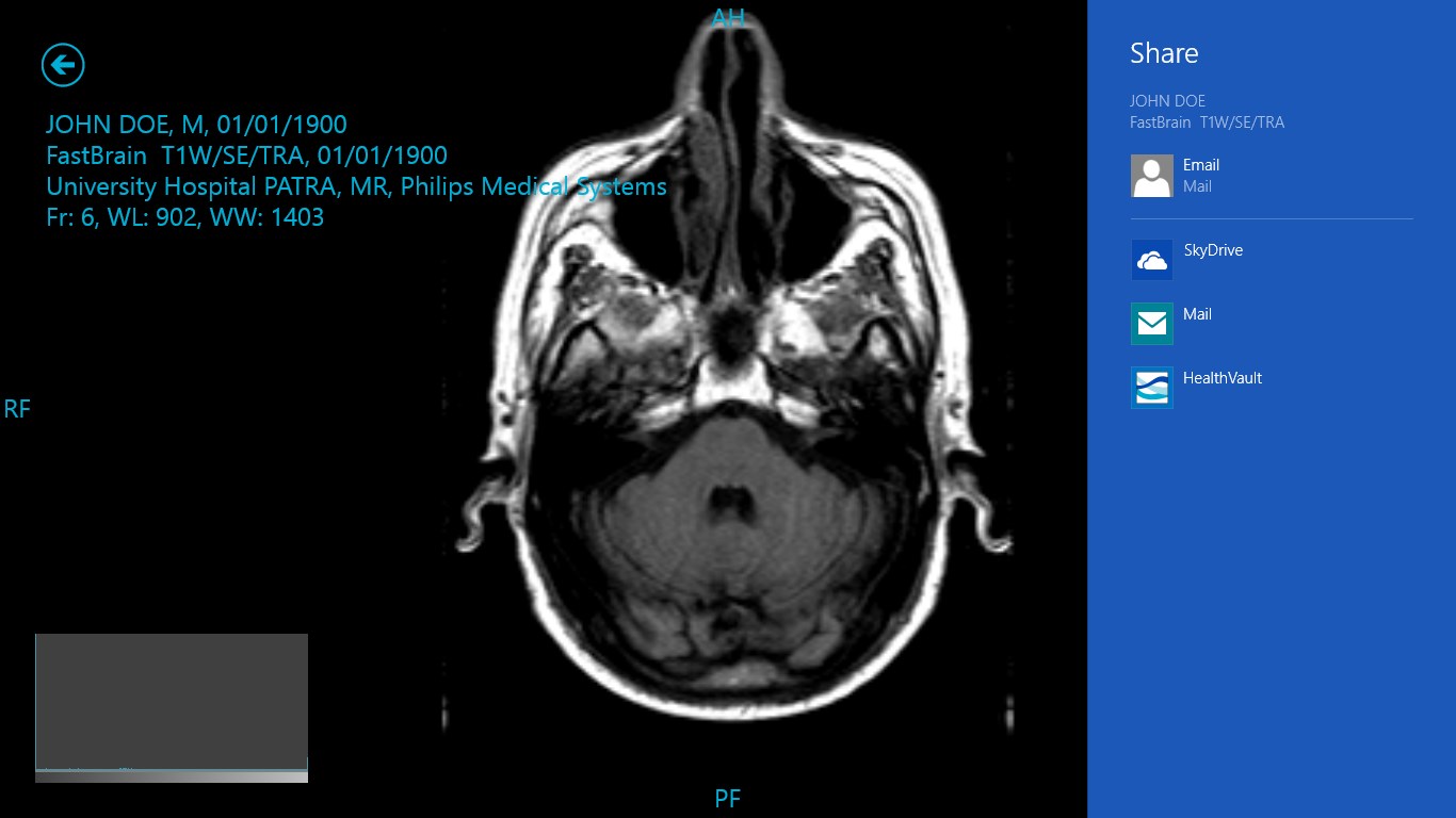 Share your medical images with other apps.