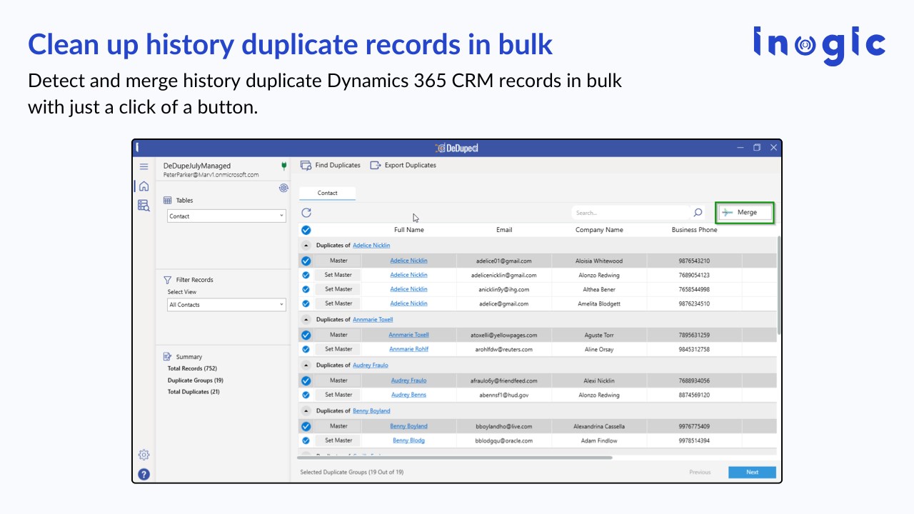 Snapshot 7 of Detect, Prevent and Merge duplicate records in Dynamics 365 CRM - DeDupeD