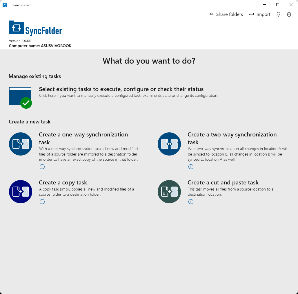 SyncFolder screenshot