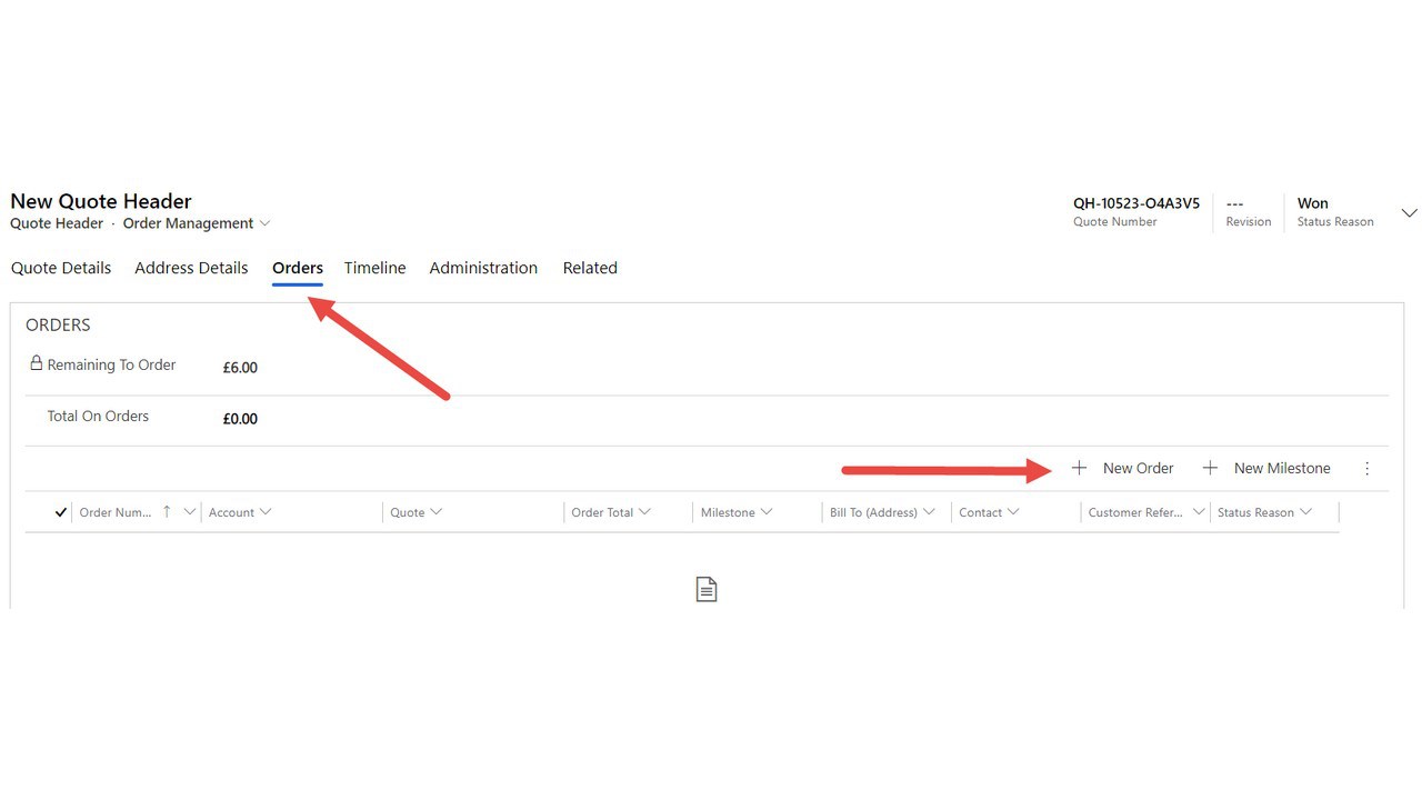 Snapshot 2 of Order Manager for D365