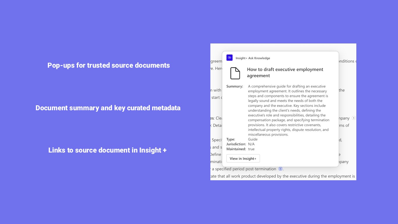 Insight+ Ask Knowledge preview 5