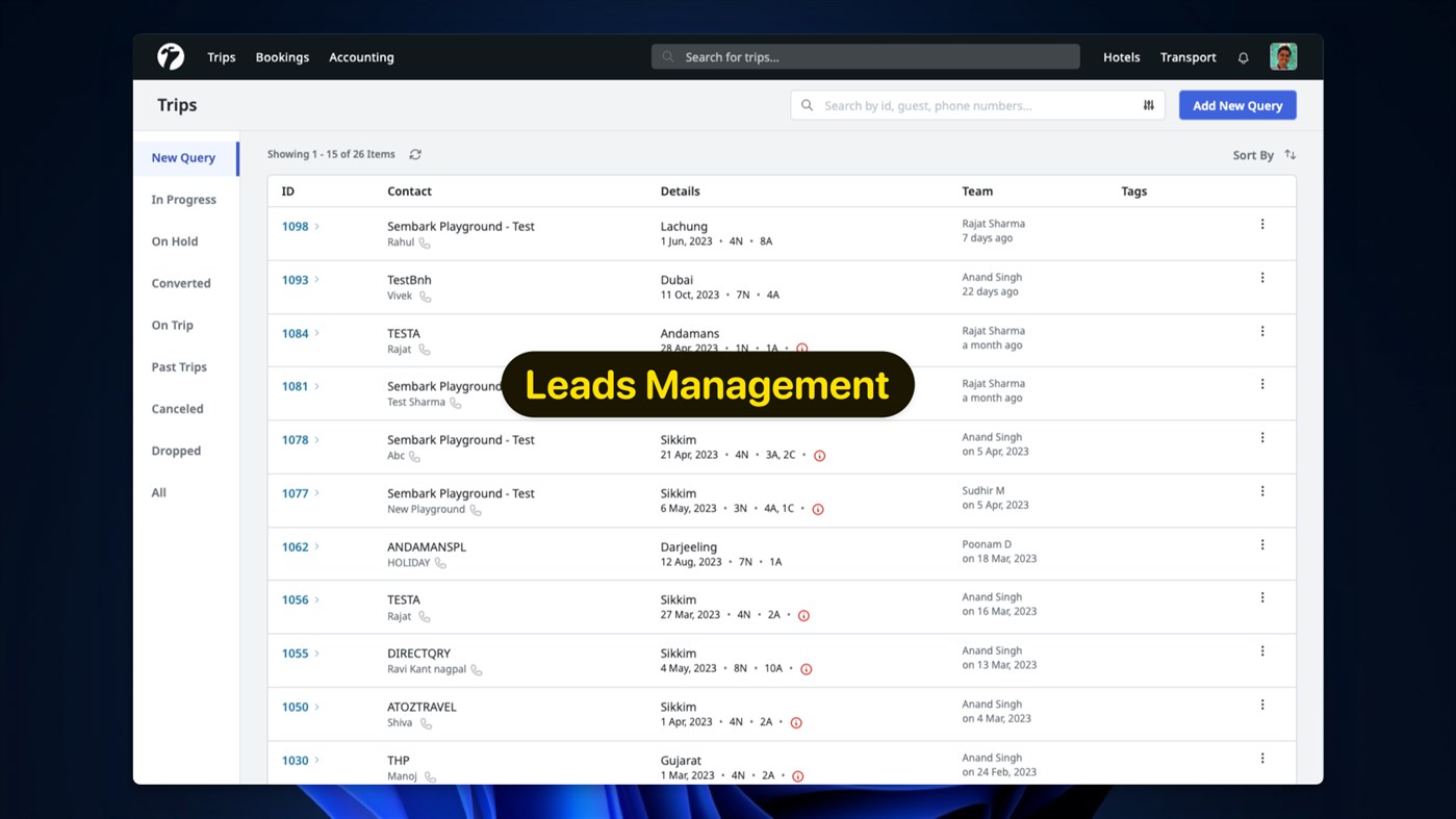 #1. Sembark Travel CRM Software (Windows) 由: SEMBARK TECH PRIVATE LIMITED