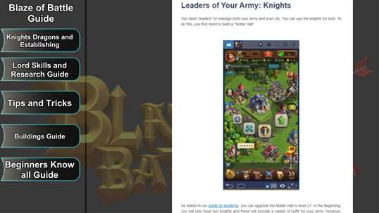 Blaze of Battle Guide screenshot 2