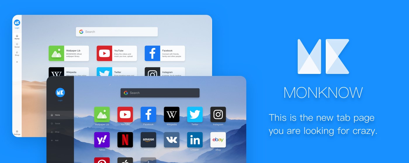 MONKNOW New Tab - Personal Dashboard