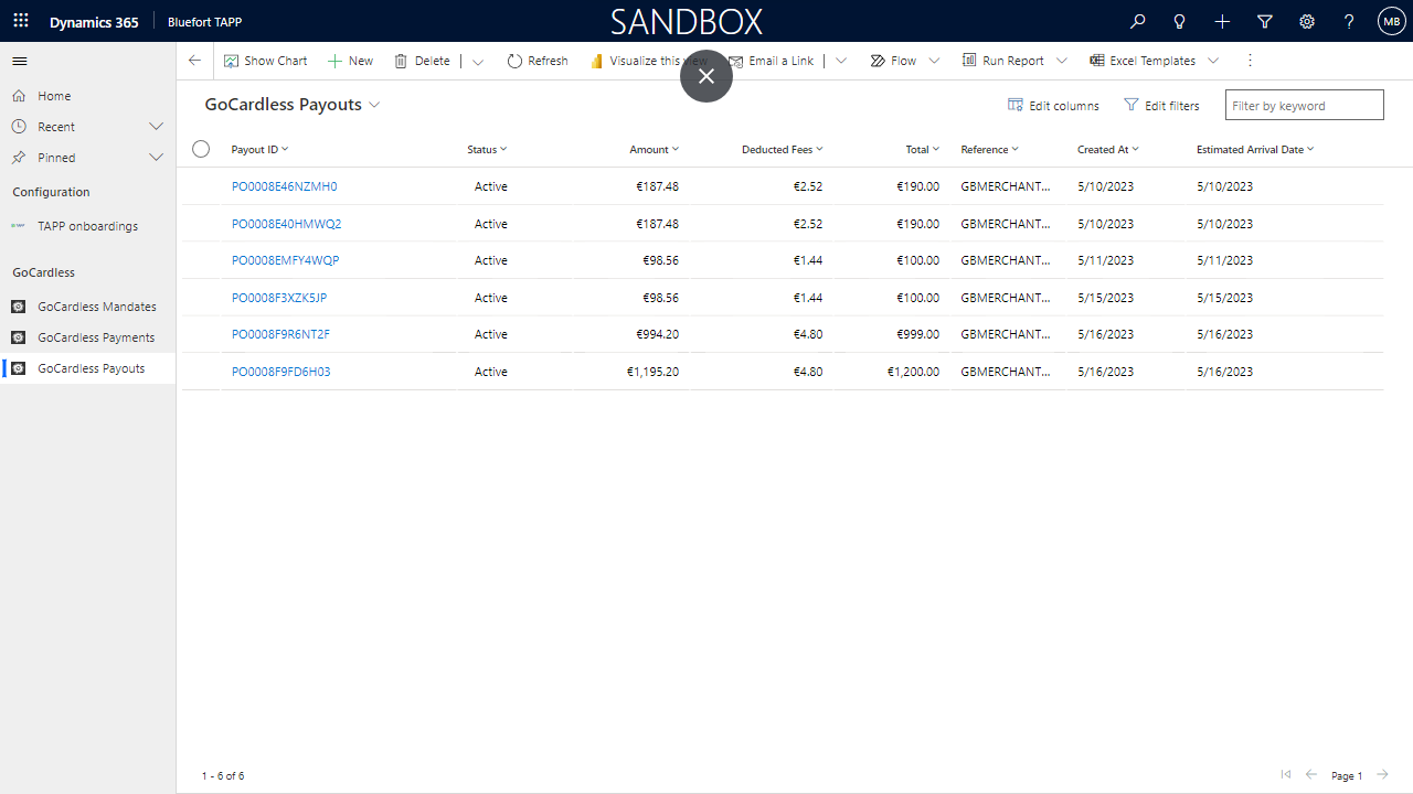 Snapshot 7 of GoCardless for Dynamics 365 Sales - TAPP
