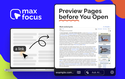 MaxFocus: Link Preview & AI Assistant small promo image