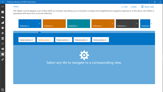 DevExpress Windows 10 UWP Controls Demo screenshot 6