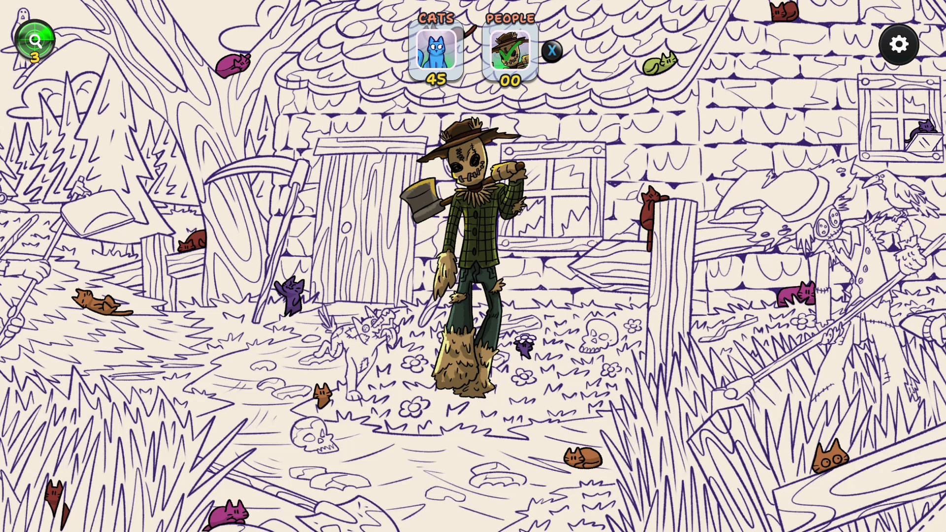 Hidden Cats in Spooky Village — скриншот 12