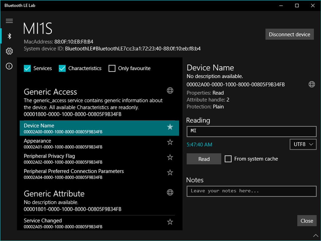 #3. Bluetooth LE Lab (Windows) Podle: Ian Savchenko