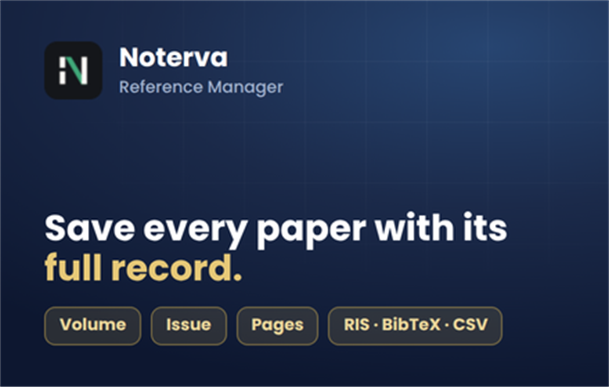Noterva — Reference Manager