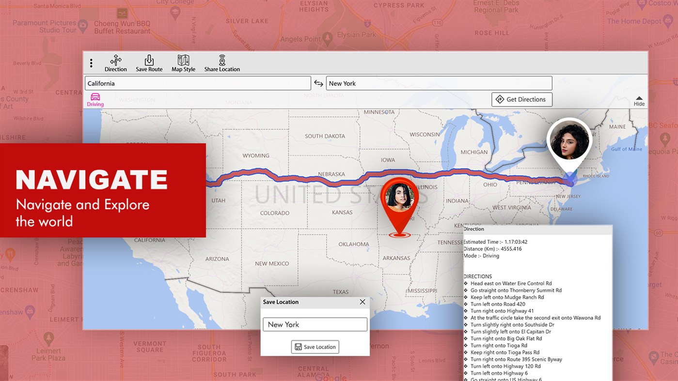 #6. Maps - Transit & Food, GPS Navigation (Windows) 作者: PicsCanvas