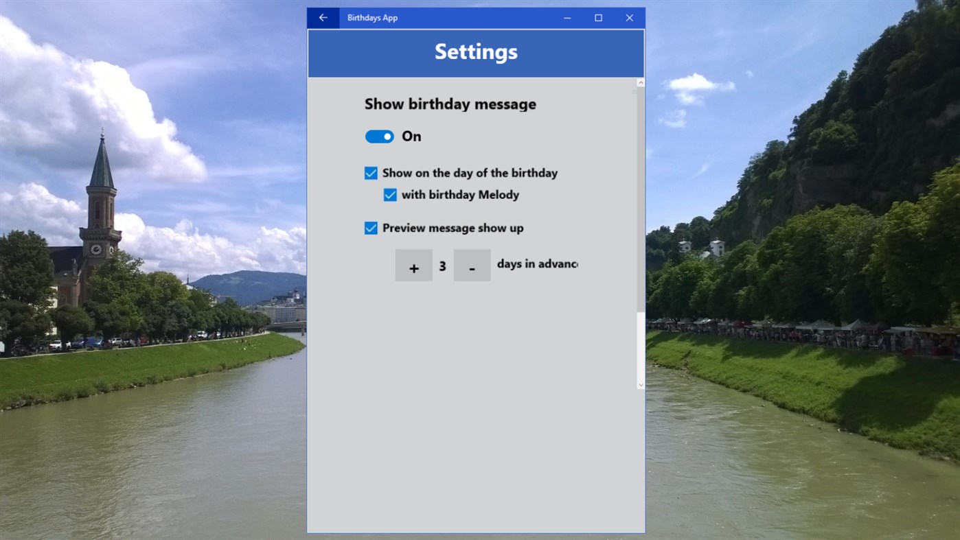 #2. Birthdays App (Windows) โดย: KPSoft