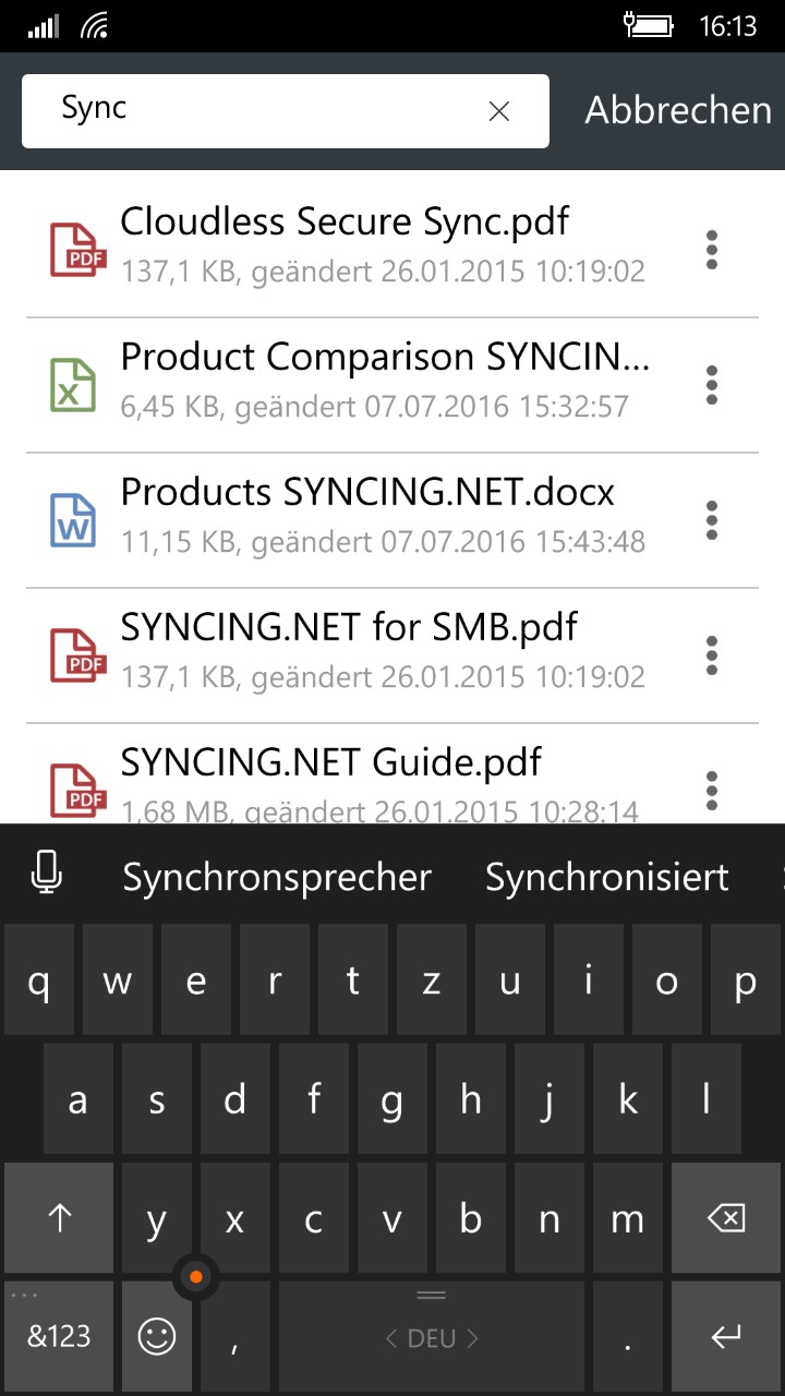 Dynamische Suchfunktion