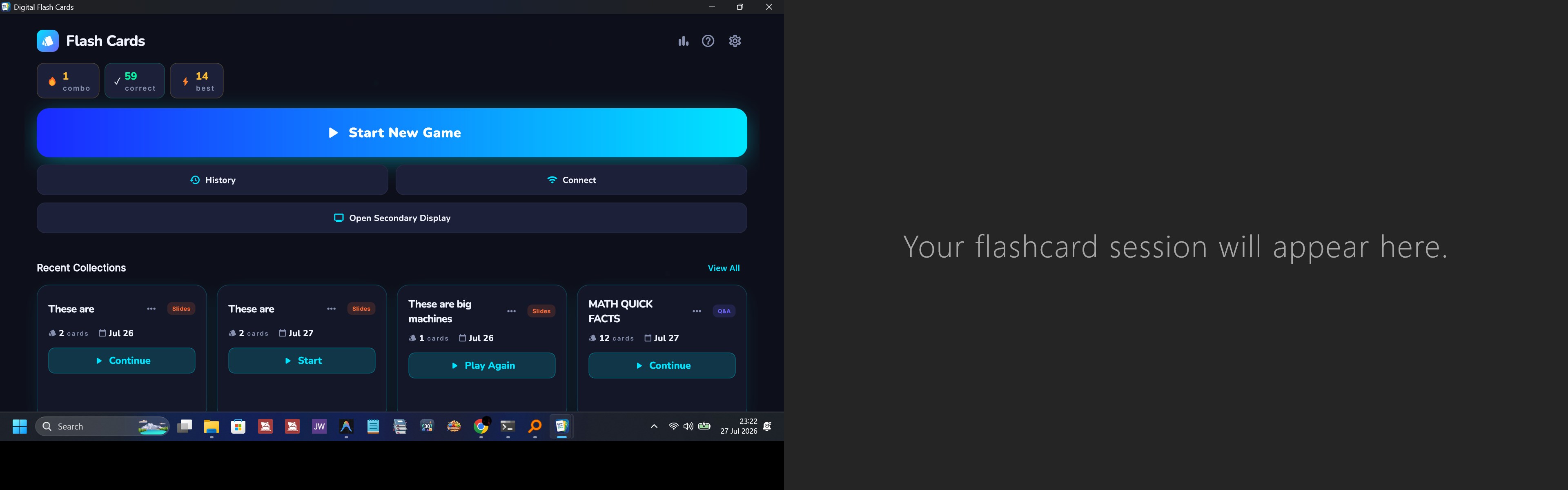 Digital Flash Cards screenshot