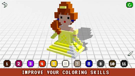 Princess 3D Color by Number - Voxel Coloring Book screenshot 1