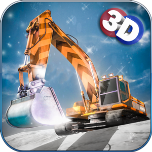 Snow Excavator-Plow and Truck Driving Simulator
