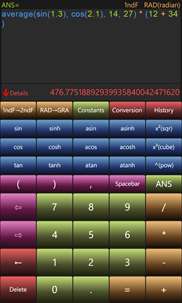 Palm Calculator screenshot 1
