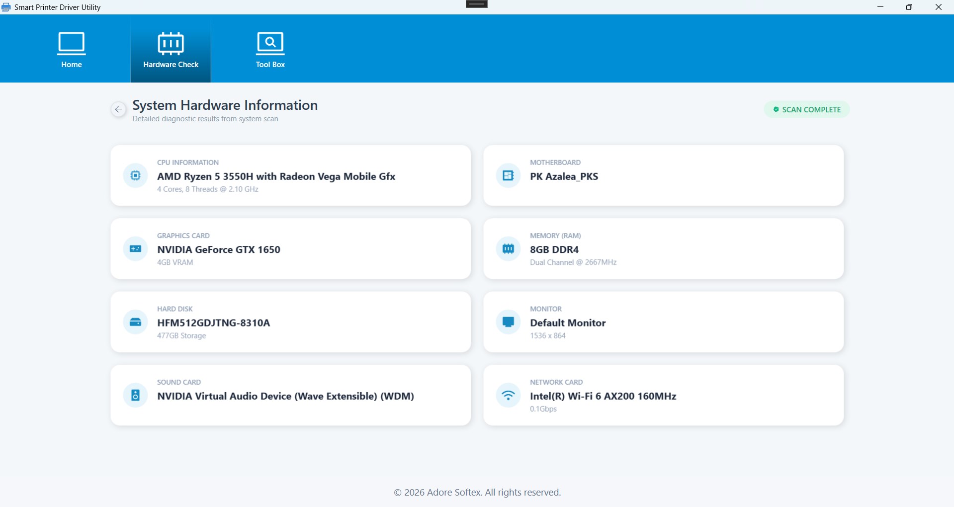 Smart Printer Driver Utility screenshot