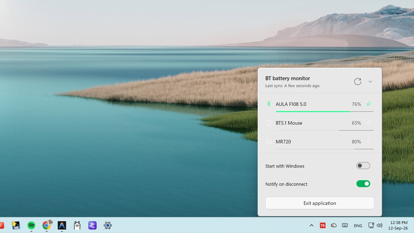 Battery Monitor - Bluetooth screenshot