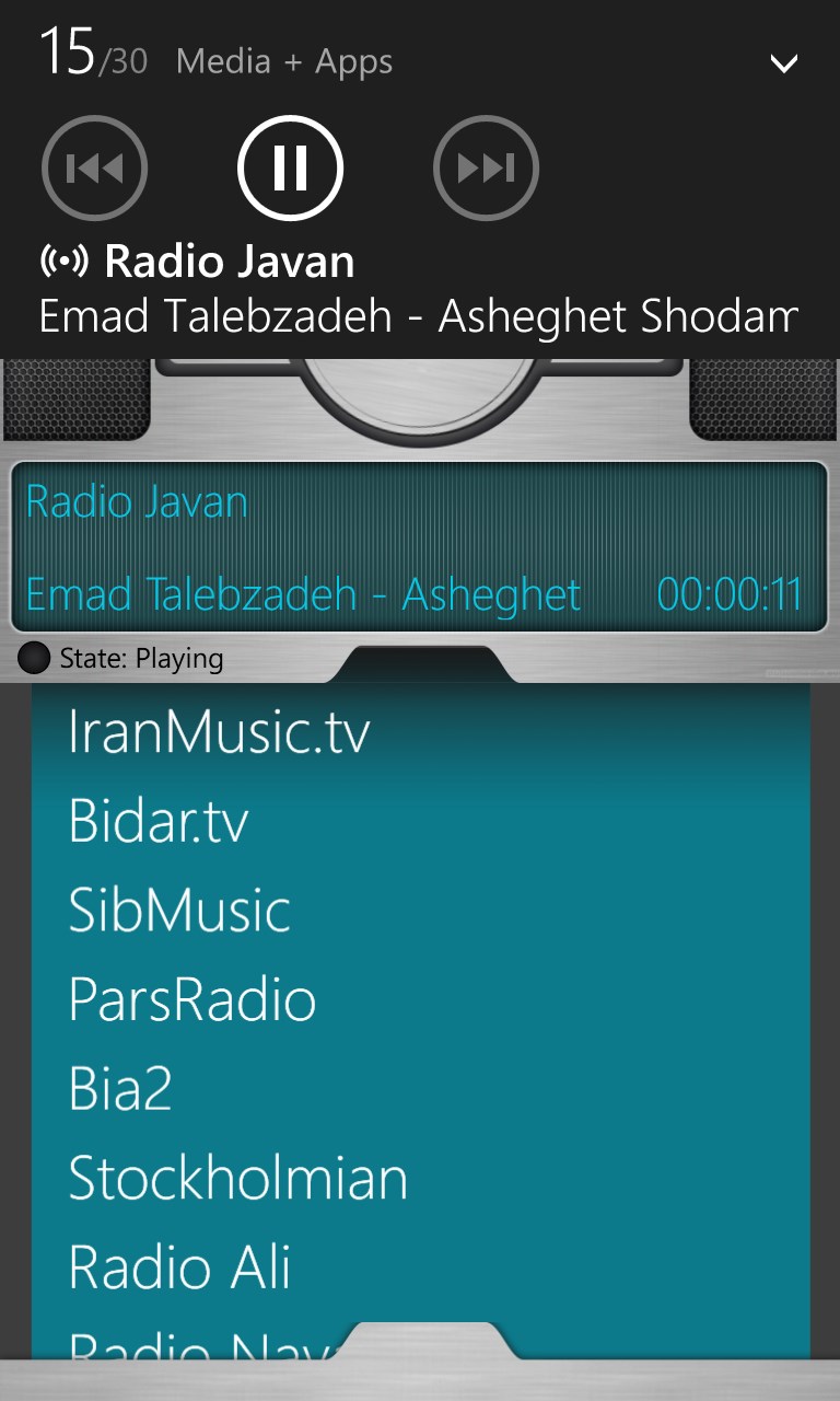 Persian Music Radio for Windows 10 Mobile