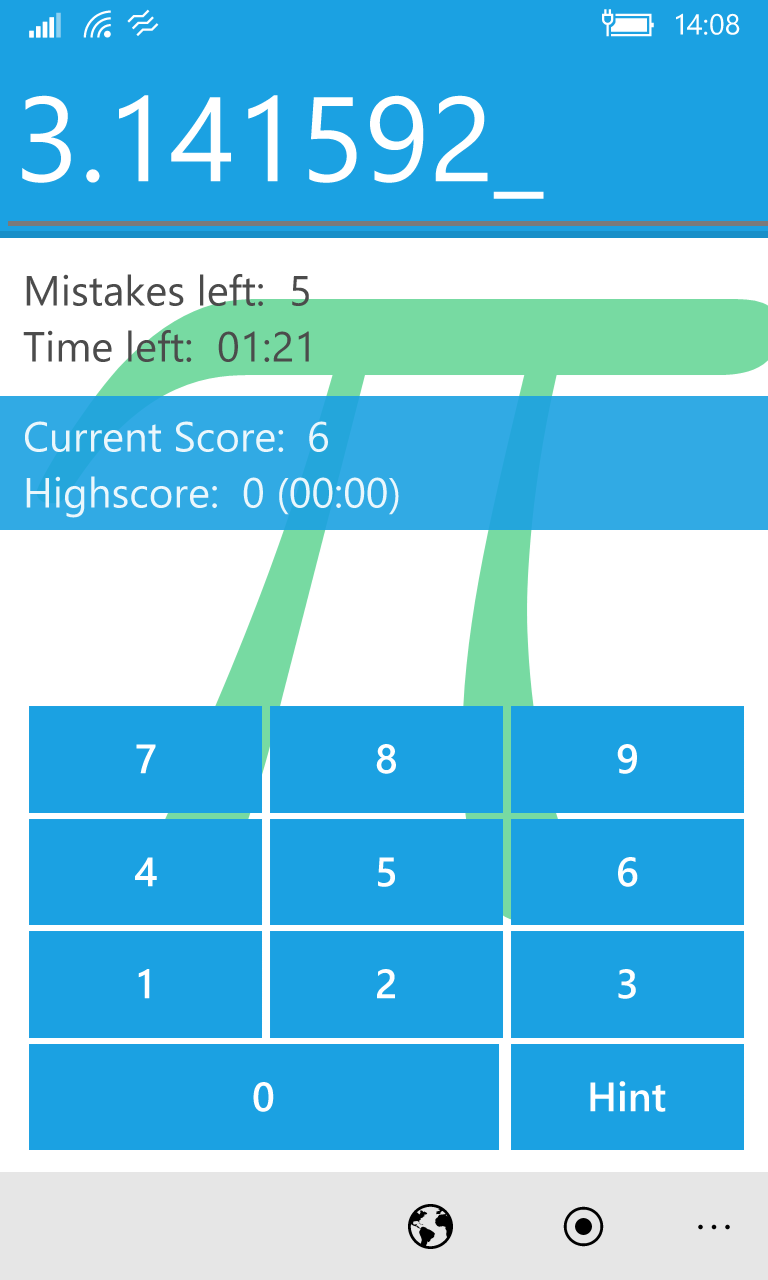 Screenshot 4 Pi Memory Quiz windows