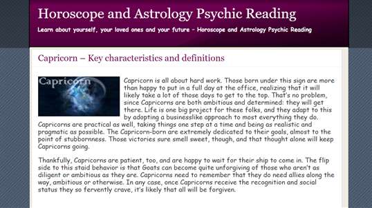 Capricorn Astrology and Horoscope screenshot 1