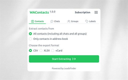 WAContacts - Export WhatsApp Contacts